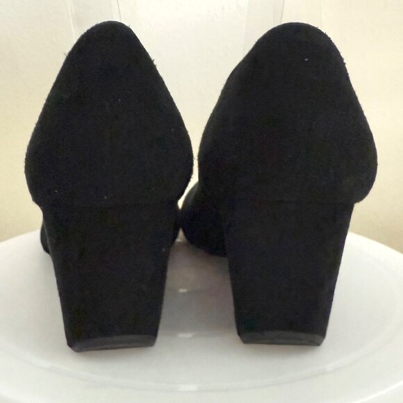 Gentle Souls Wedge Pumps Size 8.5M Black Suede Leather Upper Classic Comfort Sty - Picture 6 of 15